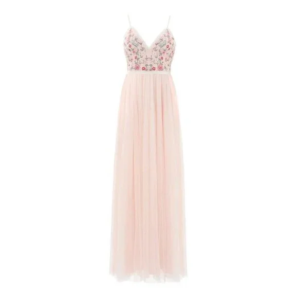 chinese dress ladies Buy Needle & Thread Women's Butterfly Meadow Bodice Cami Maxi Dress, Meadow  Pink, 12 at Amazon.in main image 1
